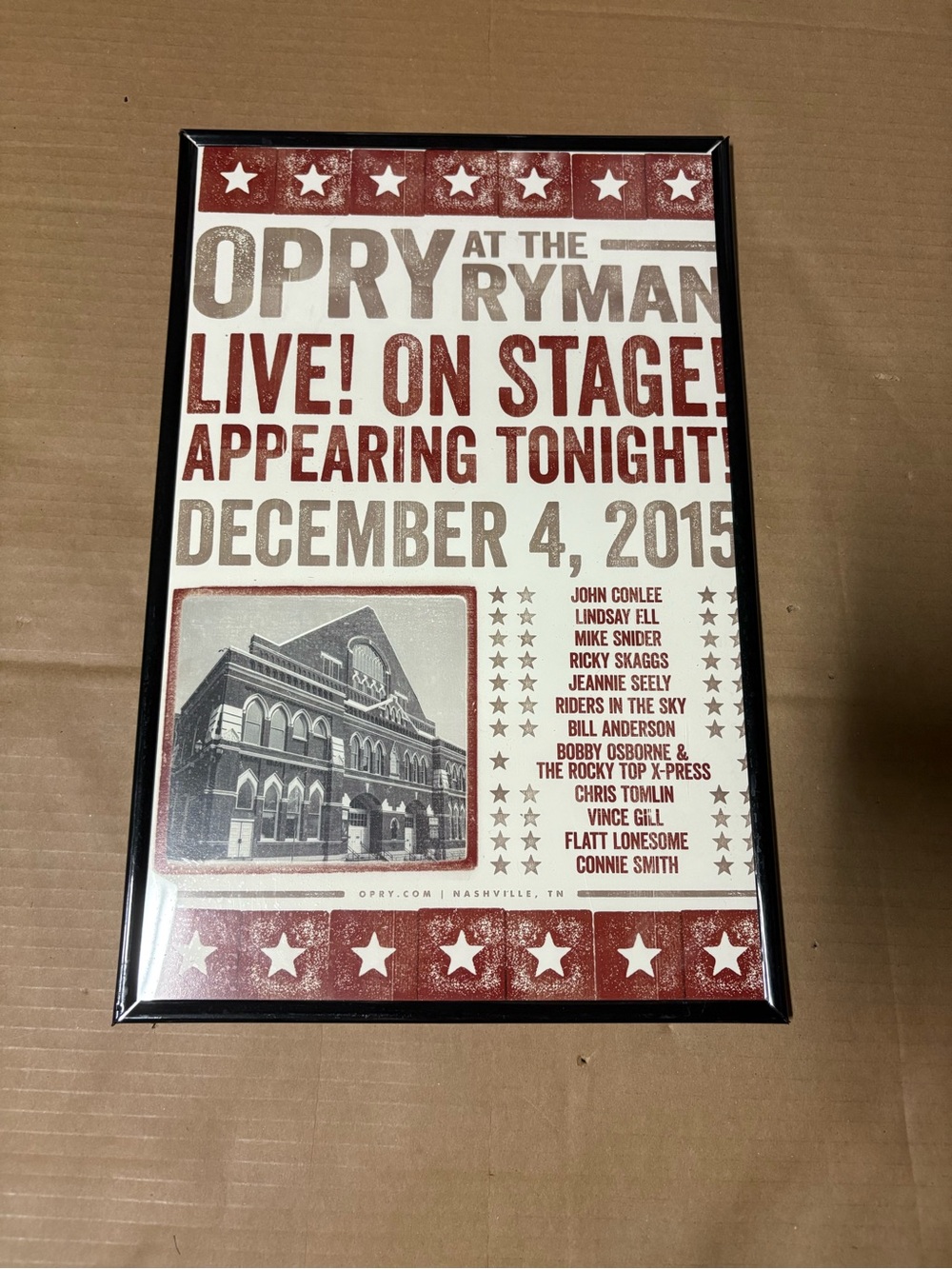 Opry at The Ryman Live! Poster - Red & Cream